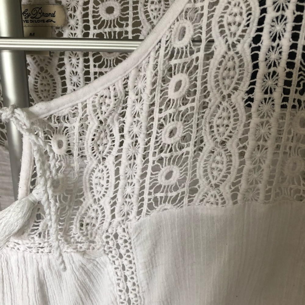 Lucky brand fringe tassels crochet tank top - Picture 3 of 6